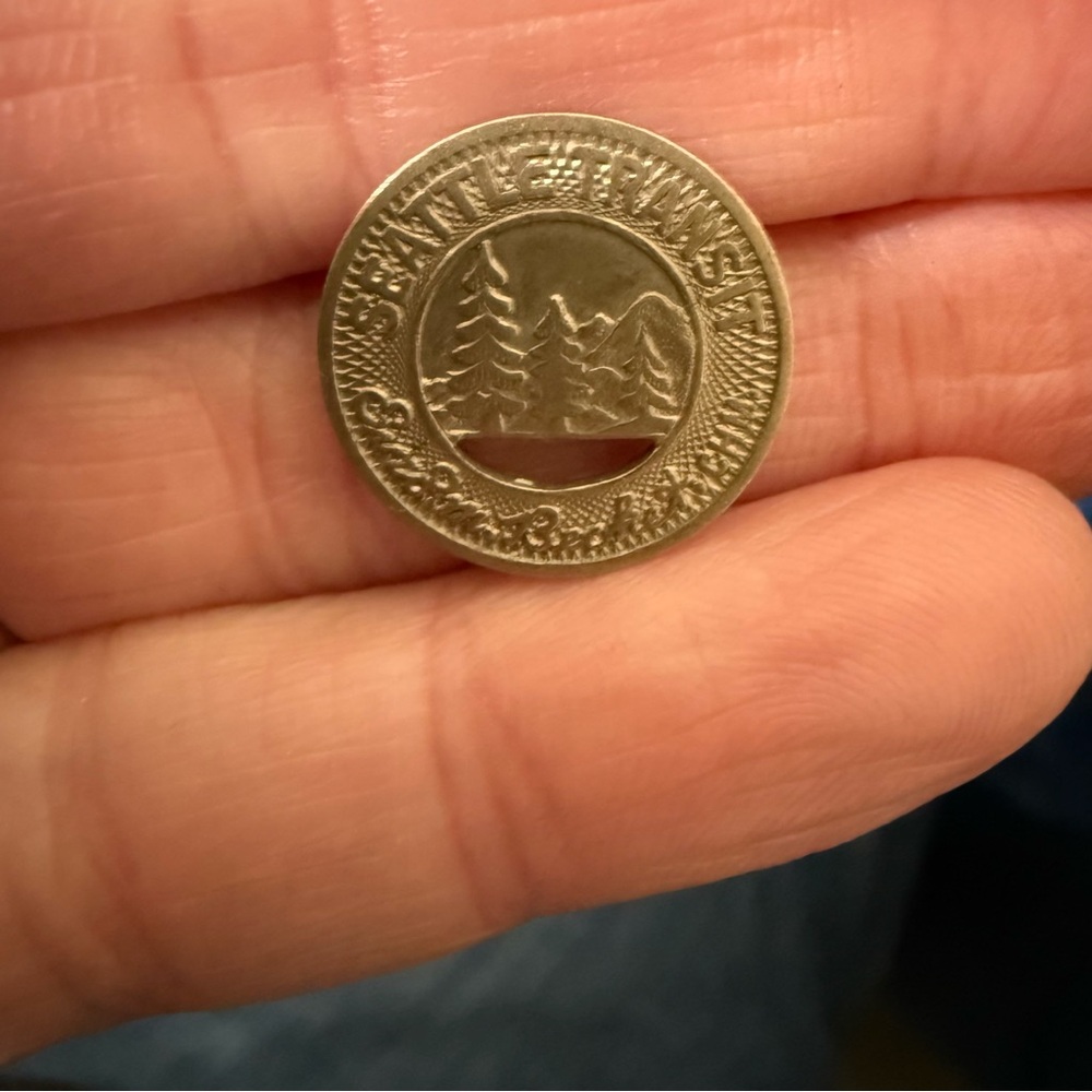 1940s Seattle transit token for one fare